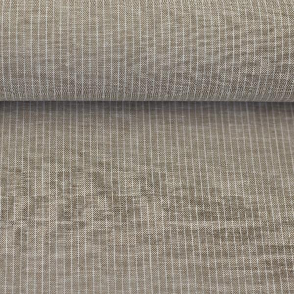 Baumwoll-Leinen Paul Streifen meliert Schlamm von Swafing